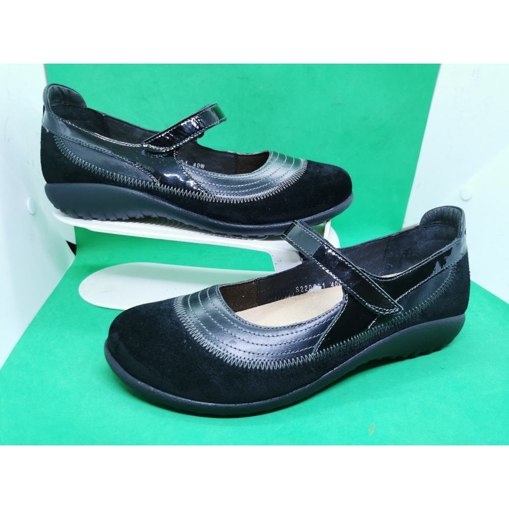 New NAOT Shoes Kirei Women's Size 9/ 40 Black Suede Leather Maryjane Comfort - Picture 12 of 16